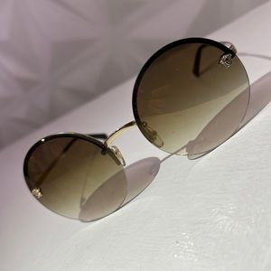 Versace circle lenses gold